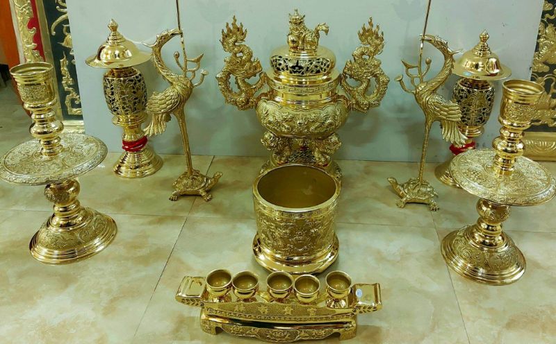Ý nghĩa của các loại lư hương đồng rồng vàng